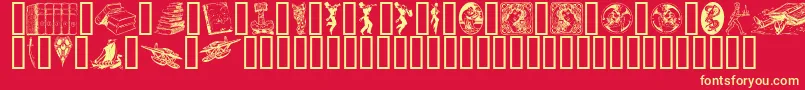 Listnd Font – Yellow Fonts on Red Background