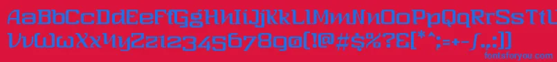 ThreeSixty Font – Blue Fonts on Red Background