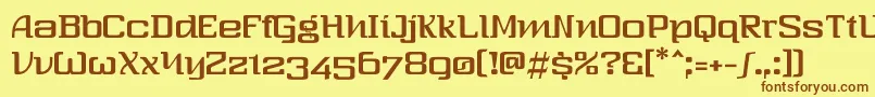 ThreeSixty Font – Brown Fonts on Yellow Background