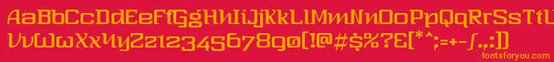 ThreeSixty Font – Orange Fonts on Red Background