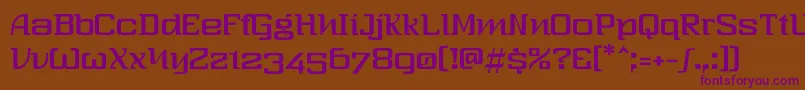 ThreeSixty Font – Purple Fonts on Brown Background