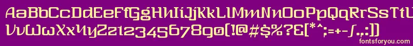 ThreeSixty Font – Yellow Fonts on Purple Background