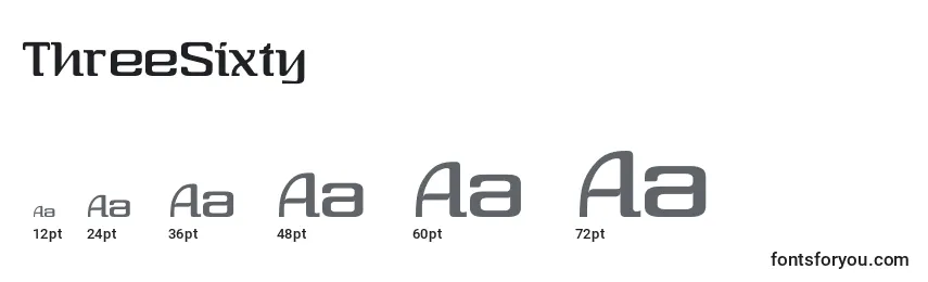 ThreeSixty Font Sizes