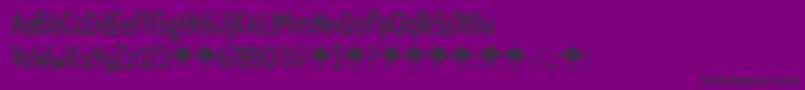 DkToadstool Font – Black Fonts on Purple Background