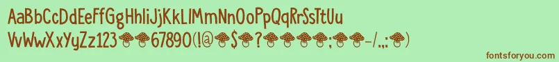 DkToadstool Font – Brown Fonts on Green Background