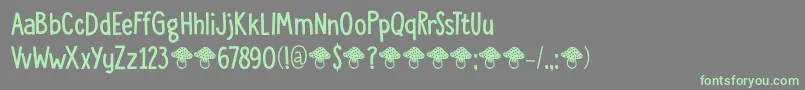 DkToadstool Font – Green Fonts on Gray Background