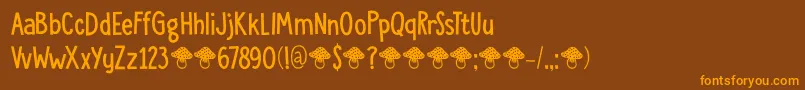 DkToadstool Font – Orange Fonts on Brown Background