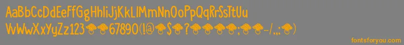 DkToadstool Font – Orange Fonts on Gray Background