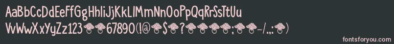 DkToadstool Font – Pink Fonts on Black Background