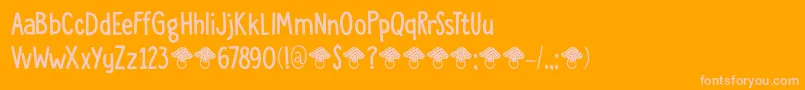 DkToadstool Font – Pink Fonts on Orange Background