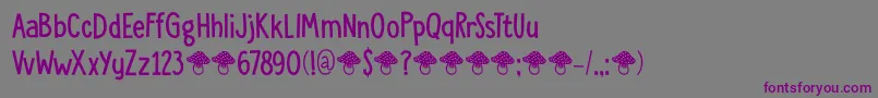 Police DkToadstool – polices violettes sur fond gris