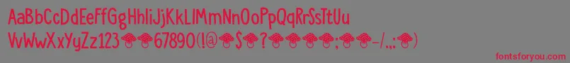 DkToadstool Font – Red Fonts on Gray Background