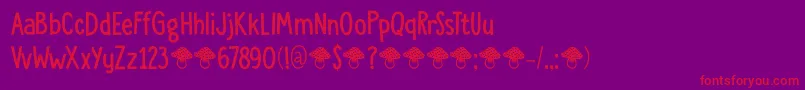 Шрифт DkToadstool – красные шрифты на фиолетовом фоне