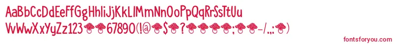 DkToadstool Font – Red Fonts on White Background