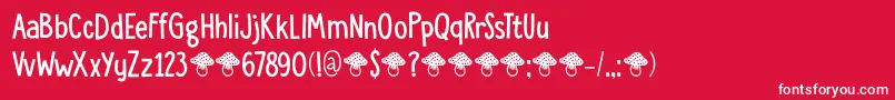 DkToadstool Font – White Fonts on Red Background