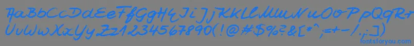 HwJesco7Db Font – Blue Fonts on Gray Background