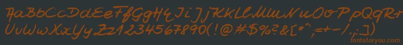 HwJesco7Db Font – Brown Fonts on Black Background