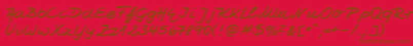 HwJesco7Db Font – Brown Fonts on Red Background