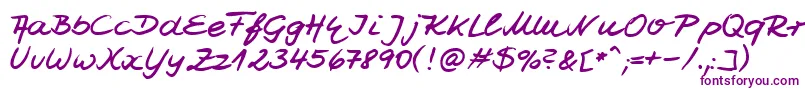 HwJesco7Db Font – Purple Fonts on White Background