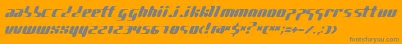 Pggene ffy Font – Gray Fonts on Orange Background