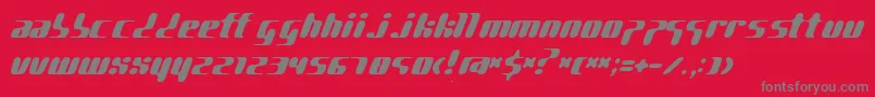 Pggene ffy Font – Gray Fonts on Red Background