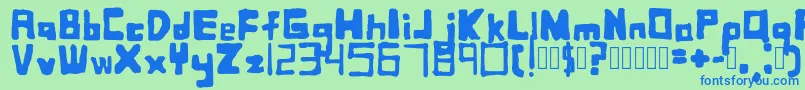 フォントSquaredbasicRegular – 青い文字は緑の背景です。