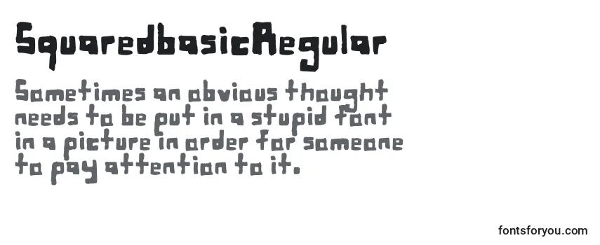 Обзор шрифта SquaredbasicRegular (86228)