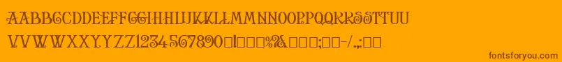 Шрифт HelenaSquat – коричневые шрифты на оранжевом фоне