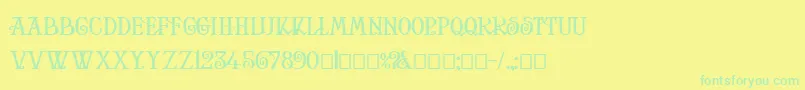 Więcej informacji o czcionce HelenaSquat Czcionka HelenaSquat – zielone czcionki na żółtym tle