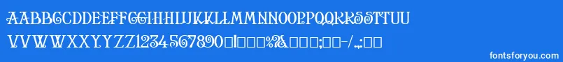 HelenaSquat Font – White Fonts on Blue Background