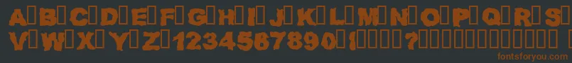 RedneckZombies-fontti – ruskeat fontit mustalla taustalla