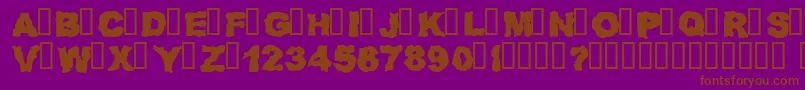 RedneckZombies Font – Brown Fonts on Purple Background