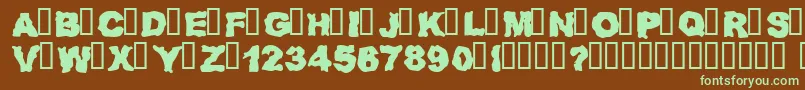 RedneckZombies Font – Green Fonts on Brown Background