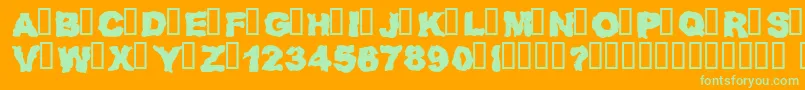 RedneckZombies Font – Green Fonts on Orange Background