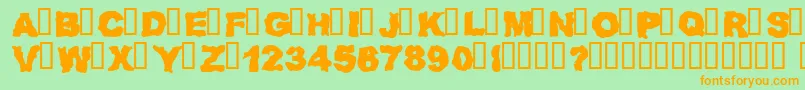 RedneckZombies Font – Orange Fonts on Green Background