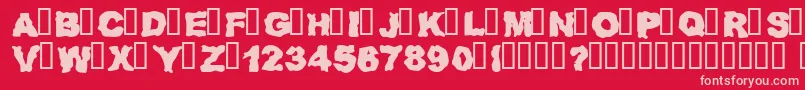 RedneckZombies Font – Pink Fonts on Red Background