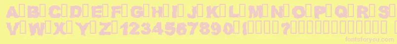 RedneckZombies Font – Pink Fonts on Yellow Background