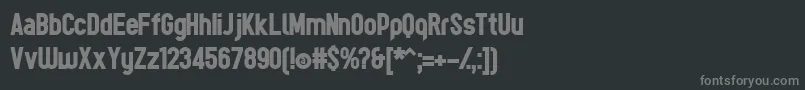 フォントTesBoldР™ – 黒い背景に灰色の文字