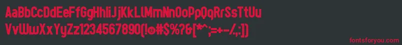TesBoldР™ Font – Red Fonts on Black Background