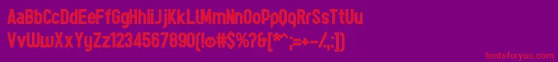 フォントTesBoldР™ – 紫の背景に赤い文字