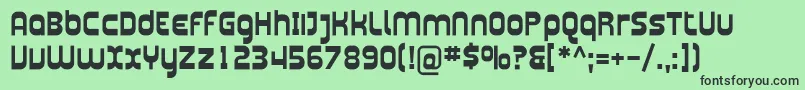PlasmaticaBold Font – Black Fonts on Green Background