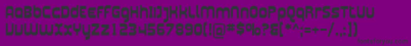 Czcionka PlasmaticaBold – czarne czcionki na fioletowym tle