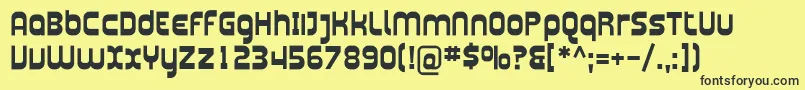 PlasmaticaBold Font – Black Fonts on Yellow Background