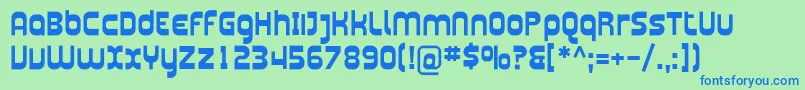 PlasmaticaBold Font – Blue Fonts on Green Background