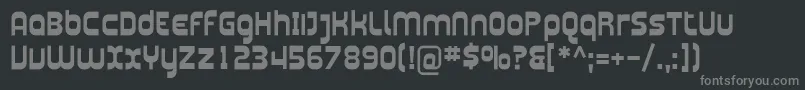 PlasmaticaBold Font – Gray Fonts on Black Background