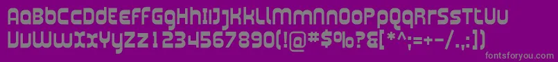 PlasmaticaBold-fontti – harmaat kirjasimet violetilla taustalla