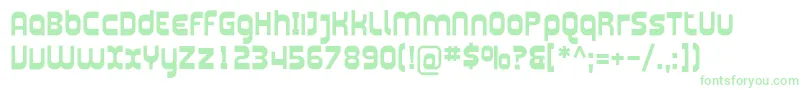 PlasmaticaBold-Schriftart – Grüne Schriften auf weißem Hintergrund