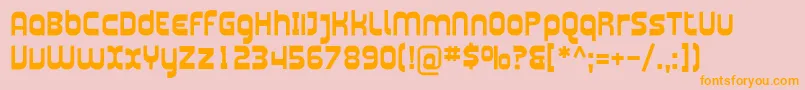 PlasmaticaBold Font – Orange Fonts on Pink Background
