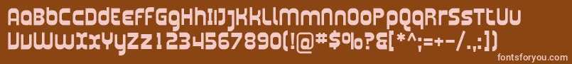 PlasmaticaBold Font – Pink Fonts on Brown Background