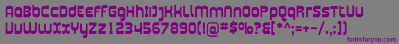 PlasmaticaBold-Schriftart – Violette Schriften auf grauem Hintergrund